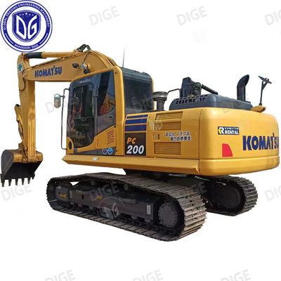 PC200 Gebruikte Komatsu-graafmachine 20 ton Japanse gebruikte middelgrote hydraulische kruipgraafmachine