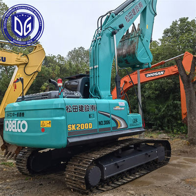 20T SK200D Gebruikte Kobelco-graafmachine Hydraulische kruipergraafmachine