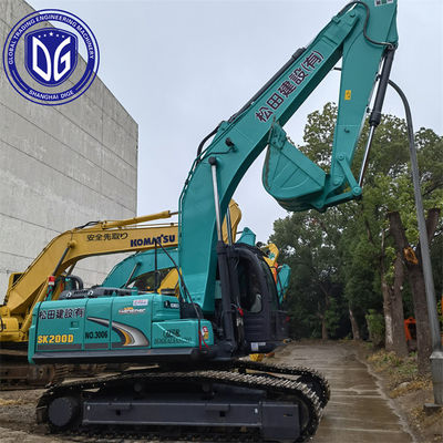 20T SK200D Gebruikte Kobelco-graafmachine Hydraulische kruipergraafmachine