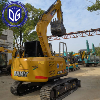 Sany SY75C 7,5 ton gebruikte graafmachine met geavanceerd koelsysteem