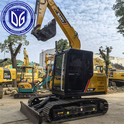 Sany SY75C 7,5 ton gebruikte graafmachine met geavanceerd koelsysteem