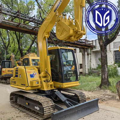 6 ton Komatsu PC60 88% Nieuwe gebruikte Hyundrulic Small Narrow Channel Use Excavator