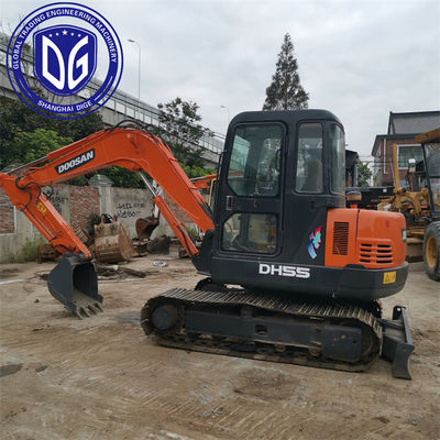 Gebruikersvriendelijke werking DH55 Gebruikte Doosan-graafmachine 5.5t Professionele onderhoud
