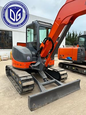 Verstelbare stoelontwerp ZX50U 5 ton Gebruikte Hitachi graafmachine met efficiënt remsysteem