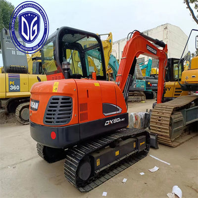 Geoptimaliseerde DX60E-9C Gebruikte Doosan 6t graafmachine Hydraulische machine, nauwkeurig gecontroleerd