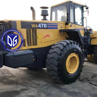 Voorste laadmachine Originele Komatsu WA470-6 Gebruikte laadmachine in goede staat