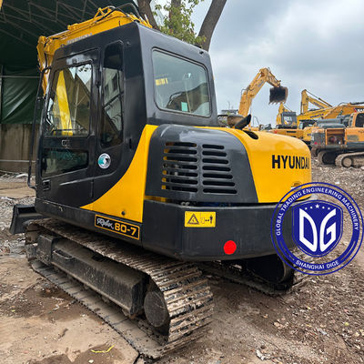 Gebruikte Hyundai 80-7 8 ton kleine graafmachine Crawler en hydraulische graafmachine In goede staat