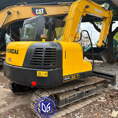 Gebruikte Hyundai 80-7 8 ton kleine graafmachine Crawler en hydraulische graafmachine In goede staat