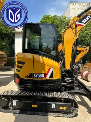 Gebruikte Sany SY35 3 ton graafmachine Kleine kruiper graafmachine Bijna nieuw compact ontwerp