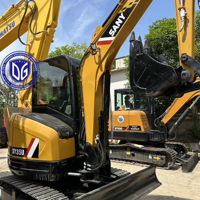 Gebruikte Sany SY35 3,5 ton kleine graafmachine bijna nieuw met compact ontwerp