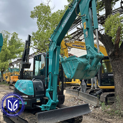 Voorzichtig gebruikte Kobelco SK55 5,5 ton Crawler Excavator Responsive Controls