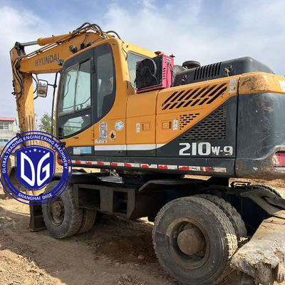 Oorsprong Korea 210W-9 Gebruikte Hyundai Wheel Excavator 210W-9 Wheel Excavator Tweedehands Hyundai Excavator 210W-9