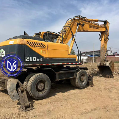 Oorsprong Korea 210W-9 Gebruikte Hyundai Wheel Excavator 210W-9 Wheel Excavator Tweedehands Hyundai Excavator 210W-9