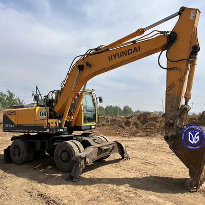 Oorsprong Korea 210W-9 Gebruikte Hyundai Wheel Excavator 210W-9 Wheel Excavator Tweedehands Hyundai Excavator 210W-9