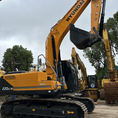 Hyundai 220 gebruikte hydraulische graafmachine met motor Cummins B7 Voor verkoop Crawler graafmachine