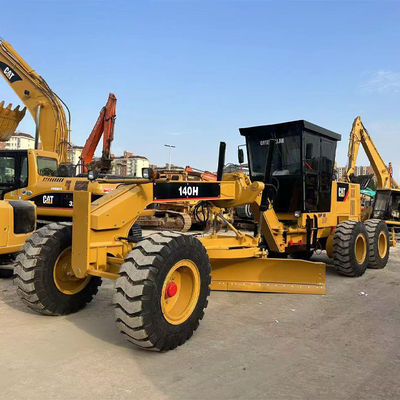 Hydraulische rijdende vorm Caterpillar Grader 140h 14677kg Machine Gewicht voor en nauwkeurige weggrader